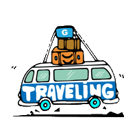 Gustazos happy travel live adventure Sticker