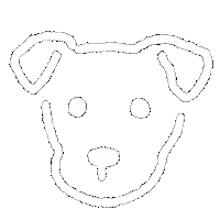犬 白 Sticker