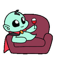 Chilling Red Wine Sticker by Christophers Genie