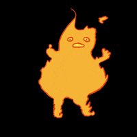 Happy On Fire GIF
