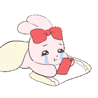 mochietomaruzou rabbit かわいい うさぎ 悲しい Sticker