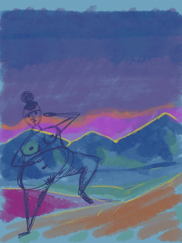 sarahparkerart love nature mood woman GIF