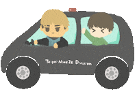 Cartoon Driving Sticker