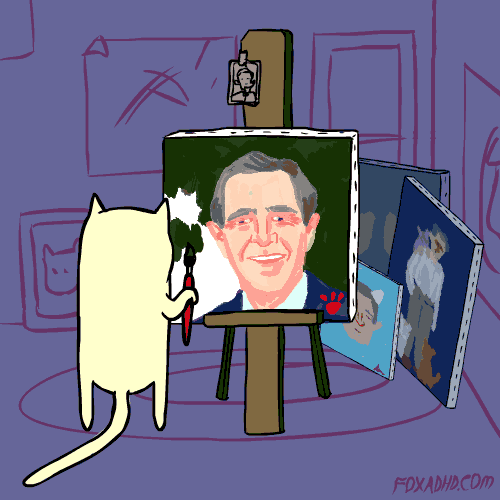 George Bush Art GIF by Animation Domination High-Def