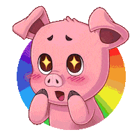 Excited Pig Sticker by MYTONA