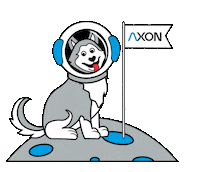 axondev axon spacedog axondev axonstickers Sticker