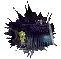 Haunted House Halloween Sticker