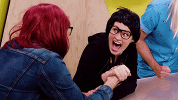 grace helbig arm wrestling GIF by This Might Get