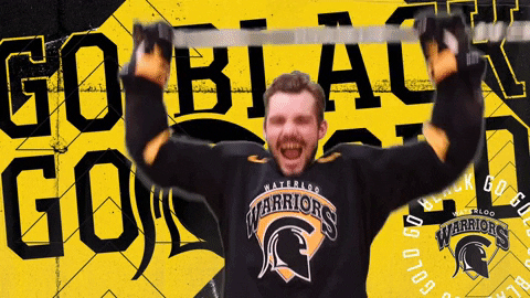 Black And Gold Win GIF by Waterloo Warriors