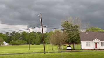 Storm Clouds in Central Mississippi Amid Severe Weather Warnings