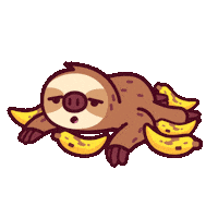 Tired Banana Sticker by Sloooths