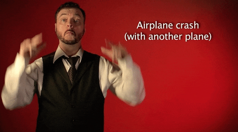 airplane crash GIF by Sign with Robert
