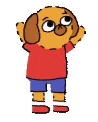 Dog Waving Sticker by Timothy Winchester