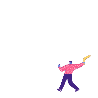 loop flying Sticker by Lobster Studio