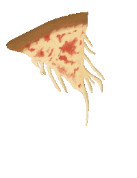 Hungry Cheese Pizza Sticker