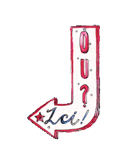 arrow ici Sticker