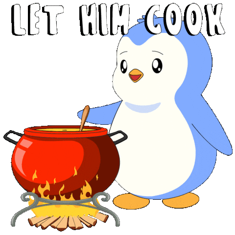 Penguin Cooking Sticker by Pudgy Penguins