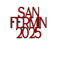 San Fermin Fiestas Sticker by la librería de la estafeta