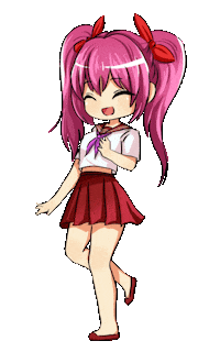 Lunime happy anime cute girl Sticker