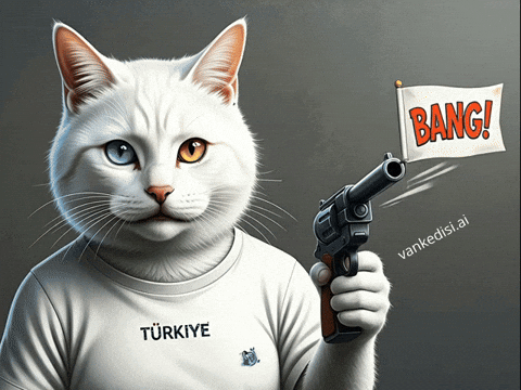 White Flag Cat GIF by vankedisi