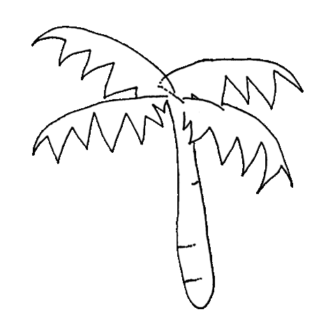 palm tree summer STICKER by odibz