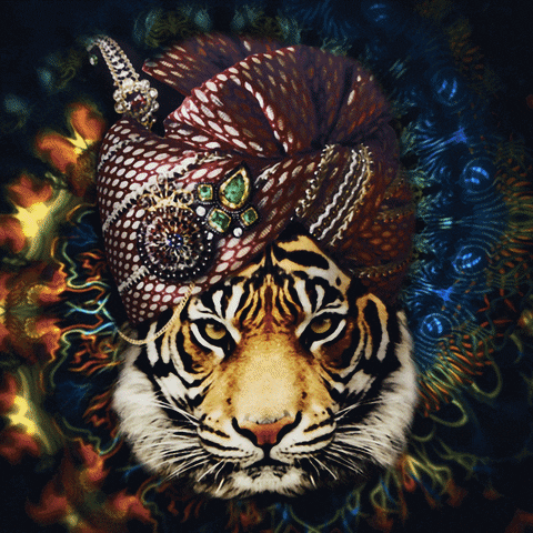 9mmdigital giphyupload psychedelic tiger psicodelico GIF