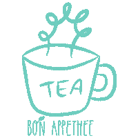 Tea Cup Sticker by Bon Appethee
