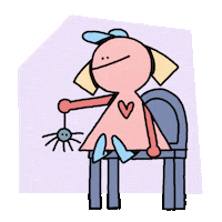 happy little girl Sticker