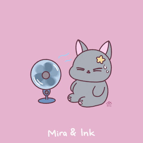 Cat Melting GIF by Mira & Ink