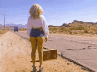 Hitchhiking Road Trip GIF