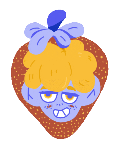 aelabreizh illustration strawberry procreate collaboration Sticker