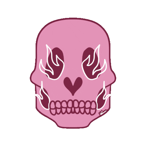 mmartco giphyupload skull flames Sticker