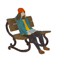 Girl Hair Sticker by Lara Paulussen
