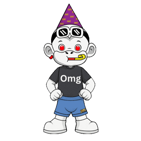 White Monkey Omg Sticker by Zhot