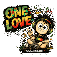One Love Reggae Sticker by International Society for Music Education