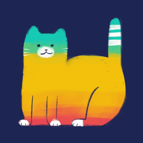Cat Rainbow GIF by fiyasong