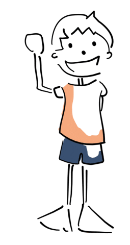 MsSlow friends kids wave boy Sticker