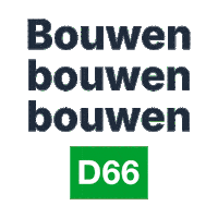 Poster Bouwen Sticker by D66