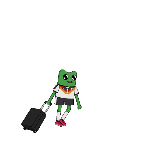 On My Way Frog Sticker by fwogs