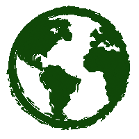 TypoGraphicDesign green world earth icon Sticker