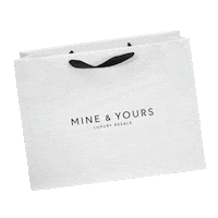 mineandyours logo white style shopping Sticker