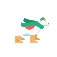 Polar Bear Christmas Sticker by Culture Trip