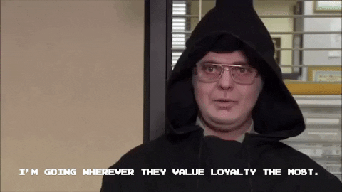 customer retention software - The Office Dark Side Loyalty GIF by Truly.