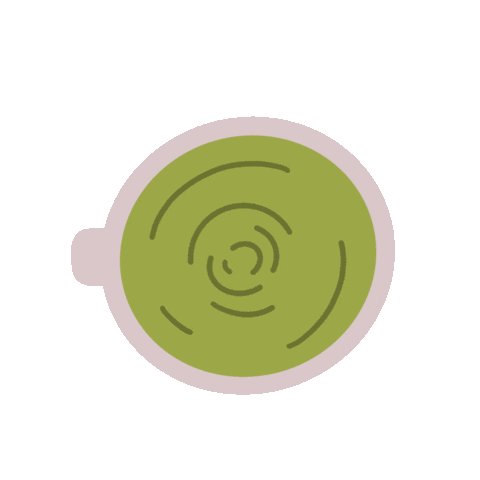 elziekeiko giphyupload green tea cup Sticker