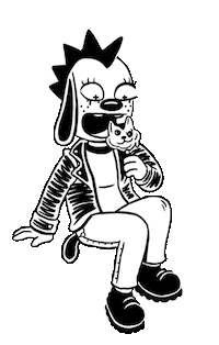 Ice Cream Dog Sticker by Sam Grinberg