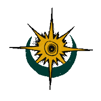 leo33music sun moon bird craft Sticker