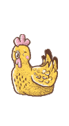 LonecatTheCat animal yellow bird chicken Sticker