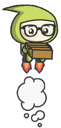 jetpens delivery flying package jetpack Sticker