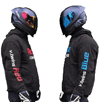 Zusammen Red And Blue Sticker
