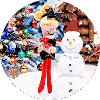 Merry Christmas Snow Sticker